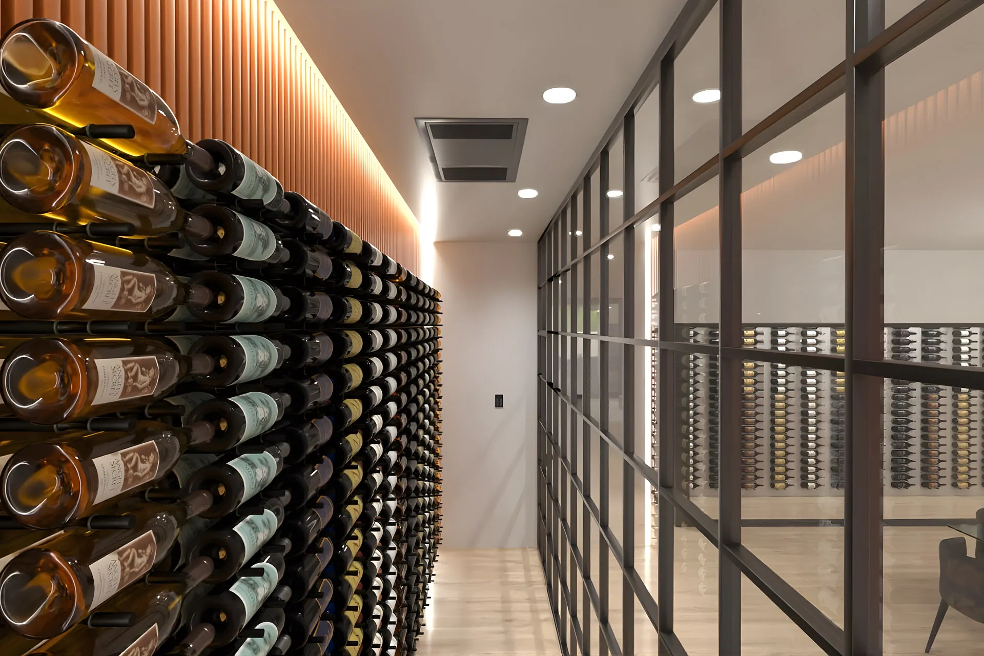 Professional refrigeration & climate control installation in Charlotte, NC - custom wine cellar craftsmanship by Charlotte Wine Cellars